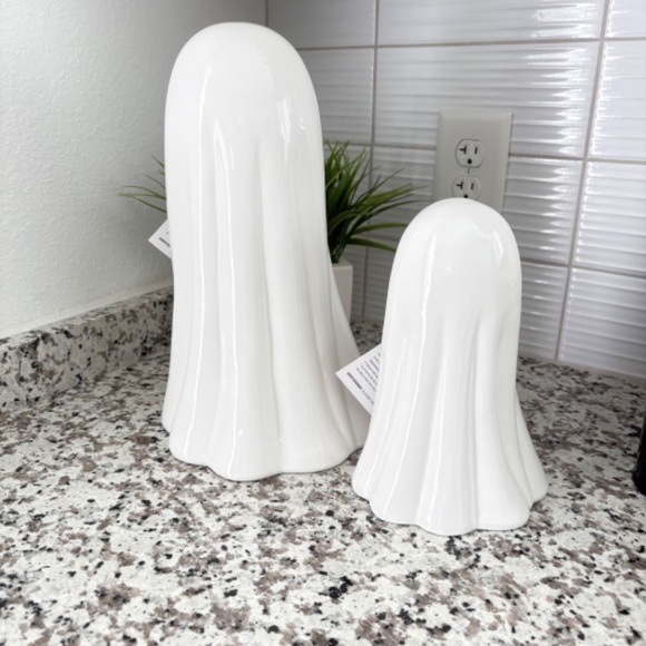 Martha Stewart Halloween Decor LED Light Up White Ceramic...
